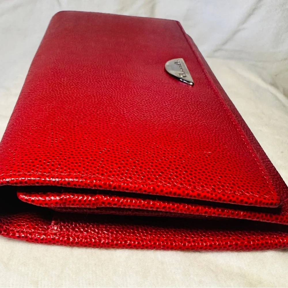 Christian Dior Red Leather Women's Wallet